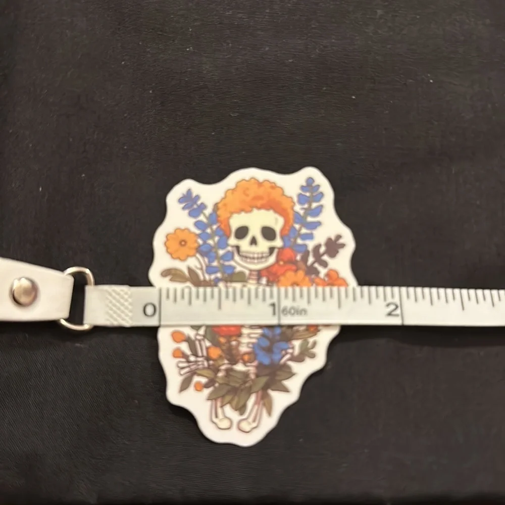 Floral skull stickers/decals.